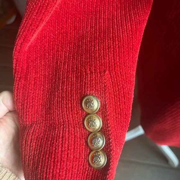 Ralph Lauren Red Blazer with Gold Accents and ensignia size small - Picture 5 of 11